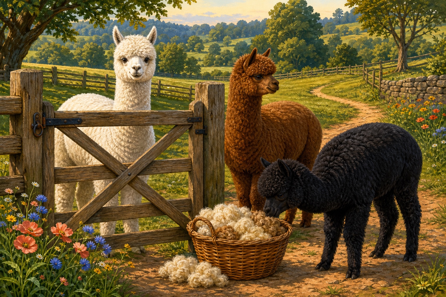 Alpaca Farm Gate jigsaw puzzle