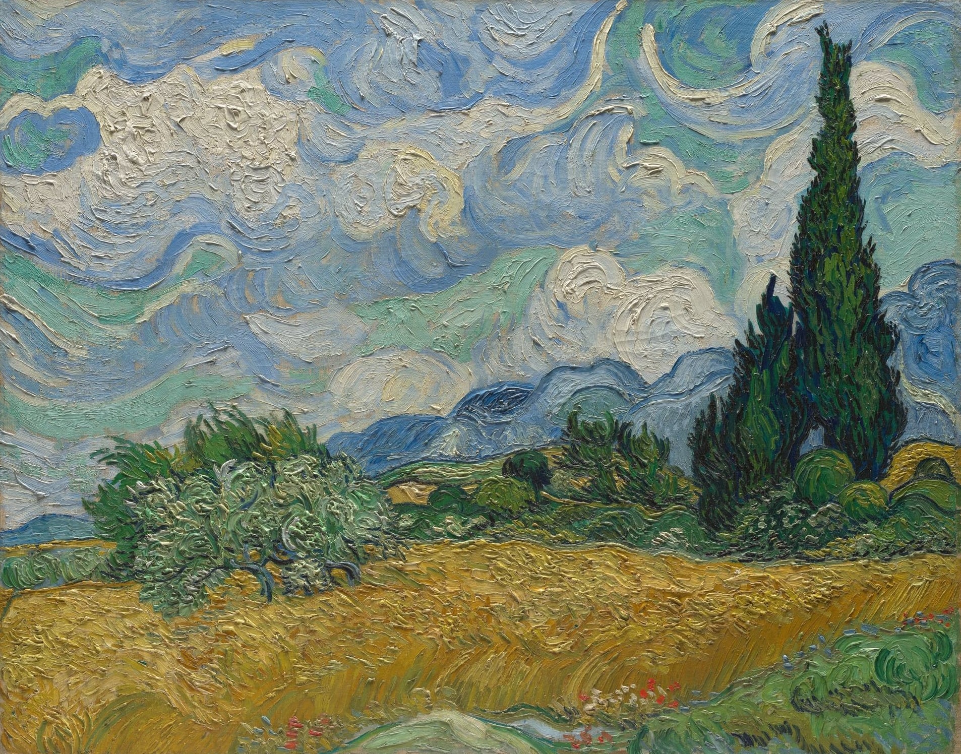 Wheat Field with Cypresses jigsaw puzzle