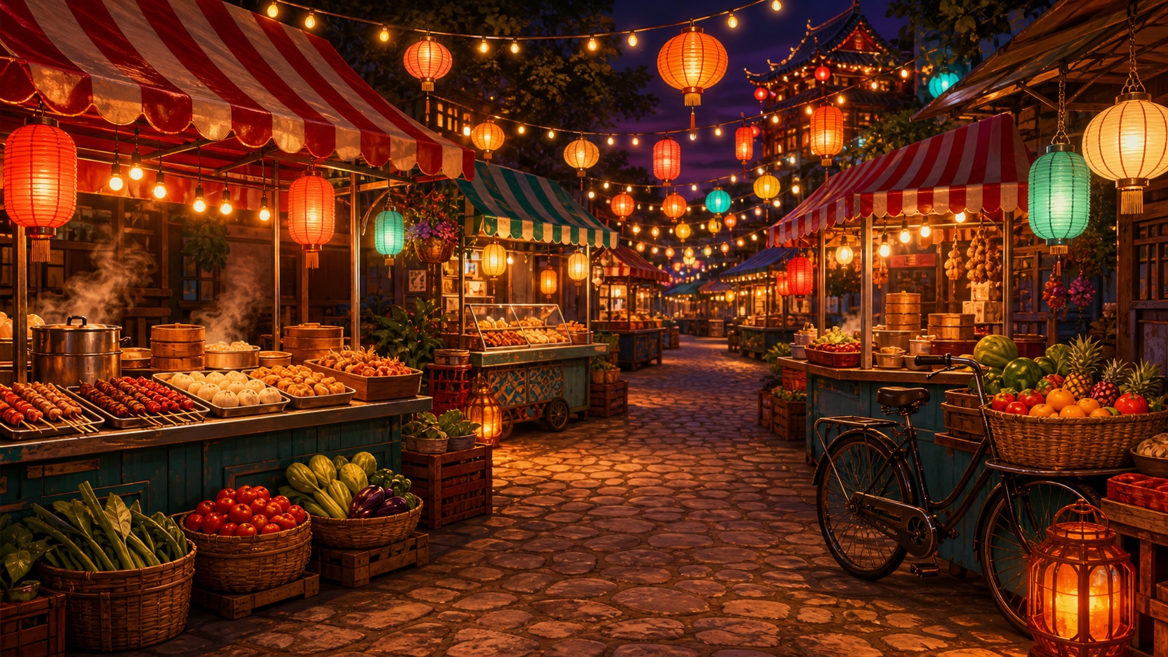Night Bazaar jigsaw puzzle artwork
