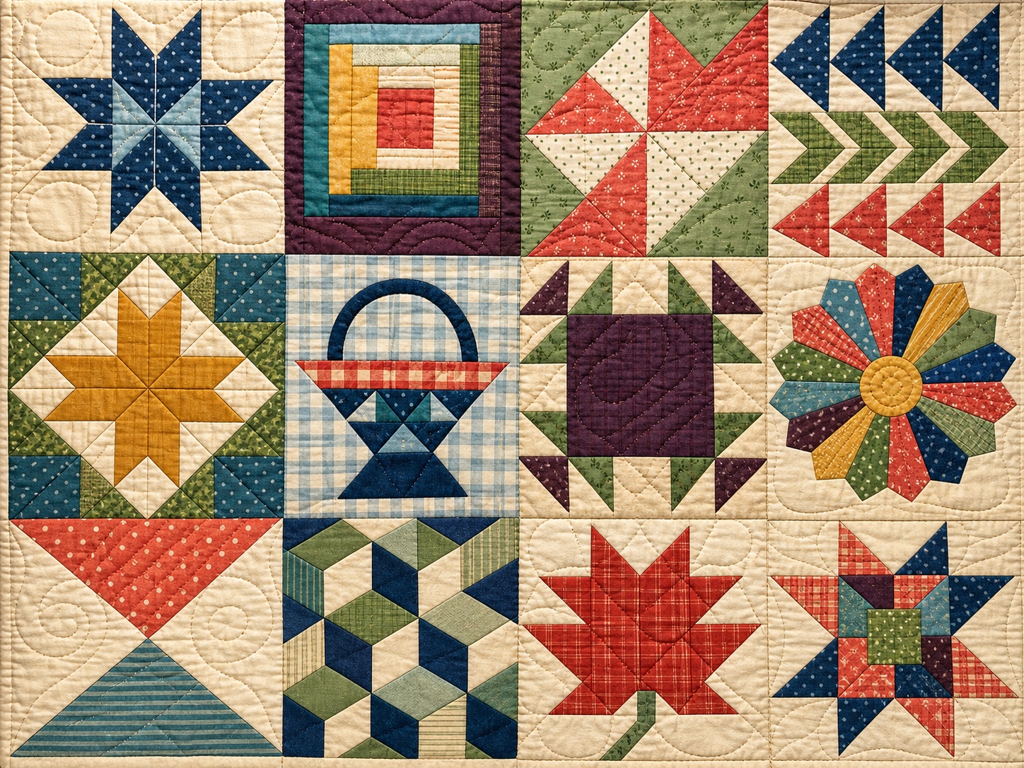 Quilt Block Sampler jigsaw puzzle artwork