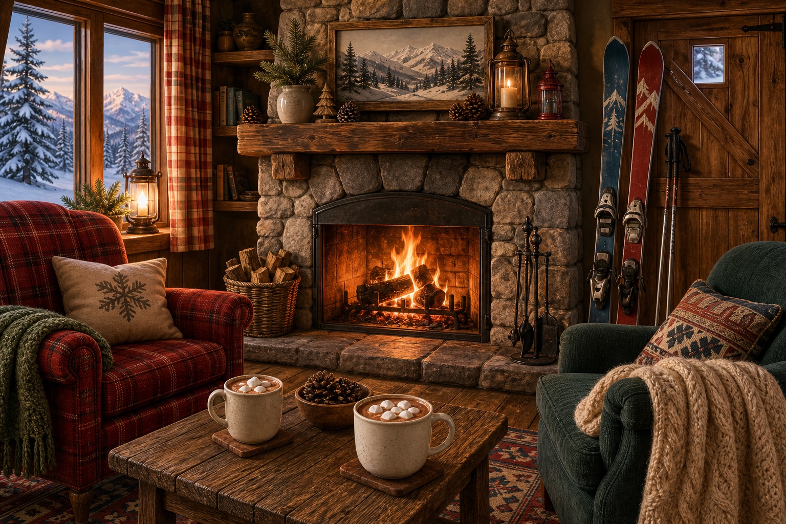 Ski Lodge Fireplace jigsaw puzzle