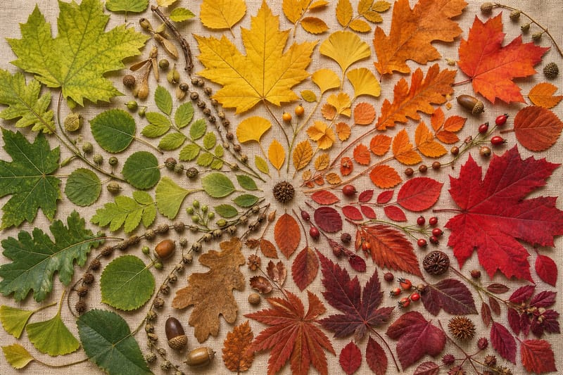 Autumn Leaf Color Wheel jigsaw puzzle artwork