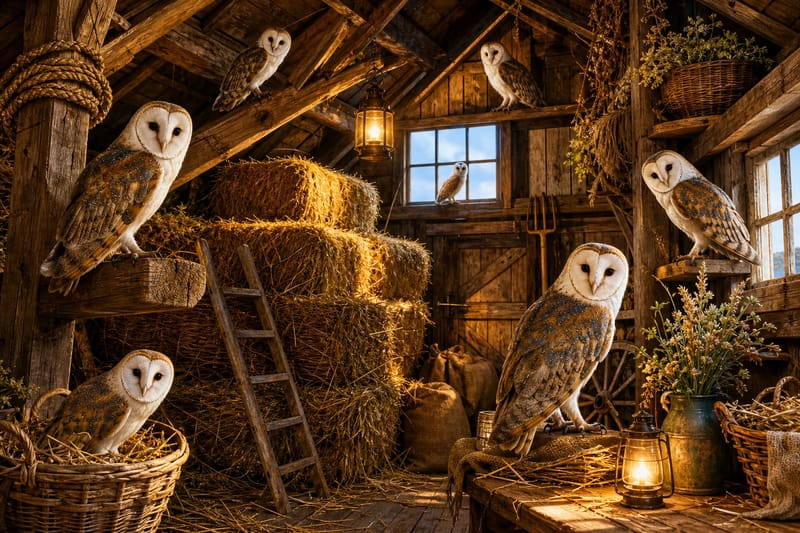 Barn Owl Loft jigsaw puzzle artwork