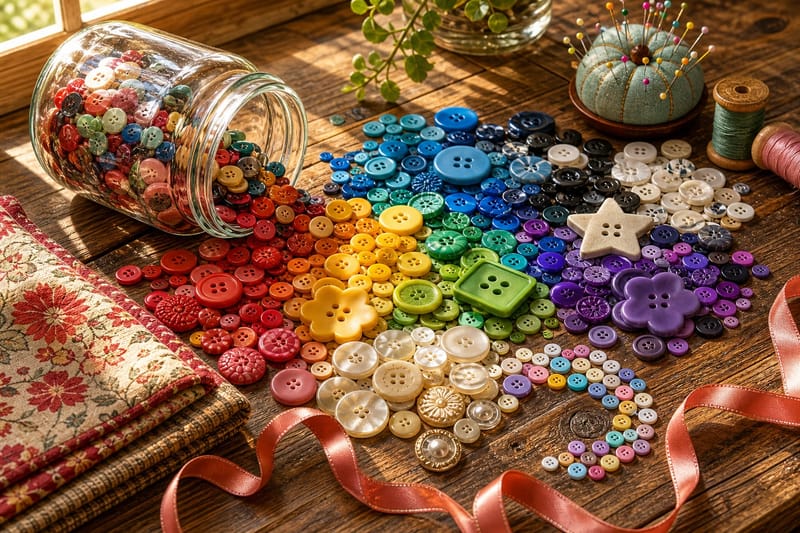 Button Jar Spill jigsaw puzzle artwork