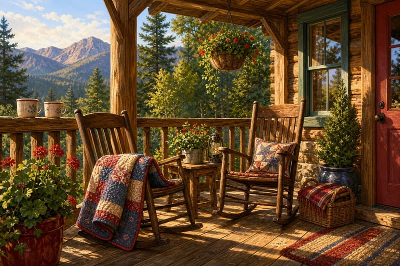 Cabin Porch Morning jigsaw puzzle