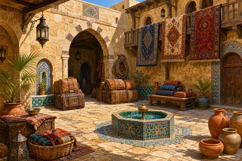 Caravanserai Courtyard jigsaw puzzle artwork