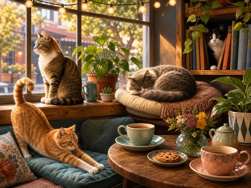 Cat Café jigsaw puzzle