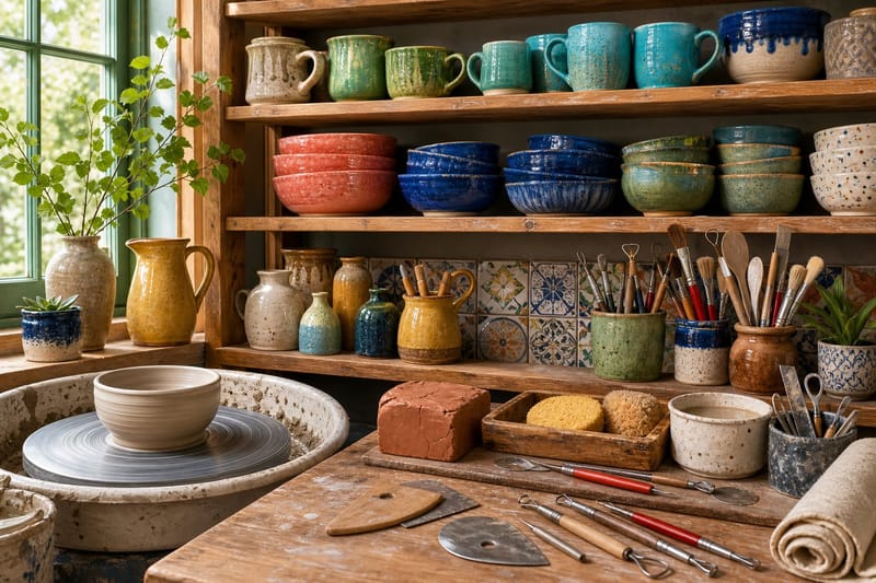 Ceramics Studio Shelf jigsaw puzzle artwork