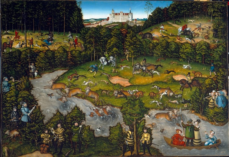 Hunting near Hartenfels Castle jigsaw puzzle