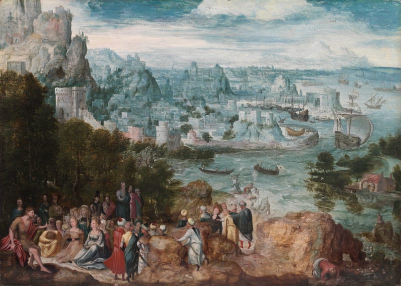 Landscape with Saint John the Baptist jigsaw puzzle