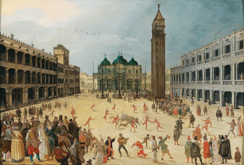 A Carnival Scene at the Piazza San Marco, Venice jigsaw puzzle artwork