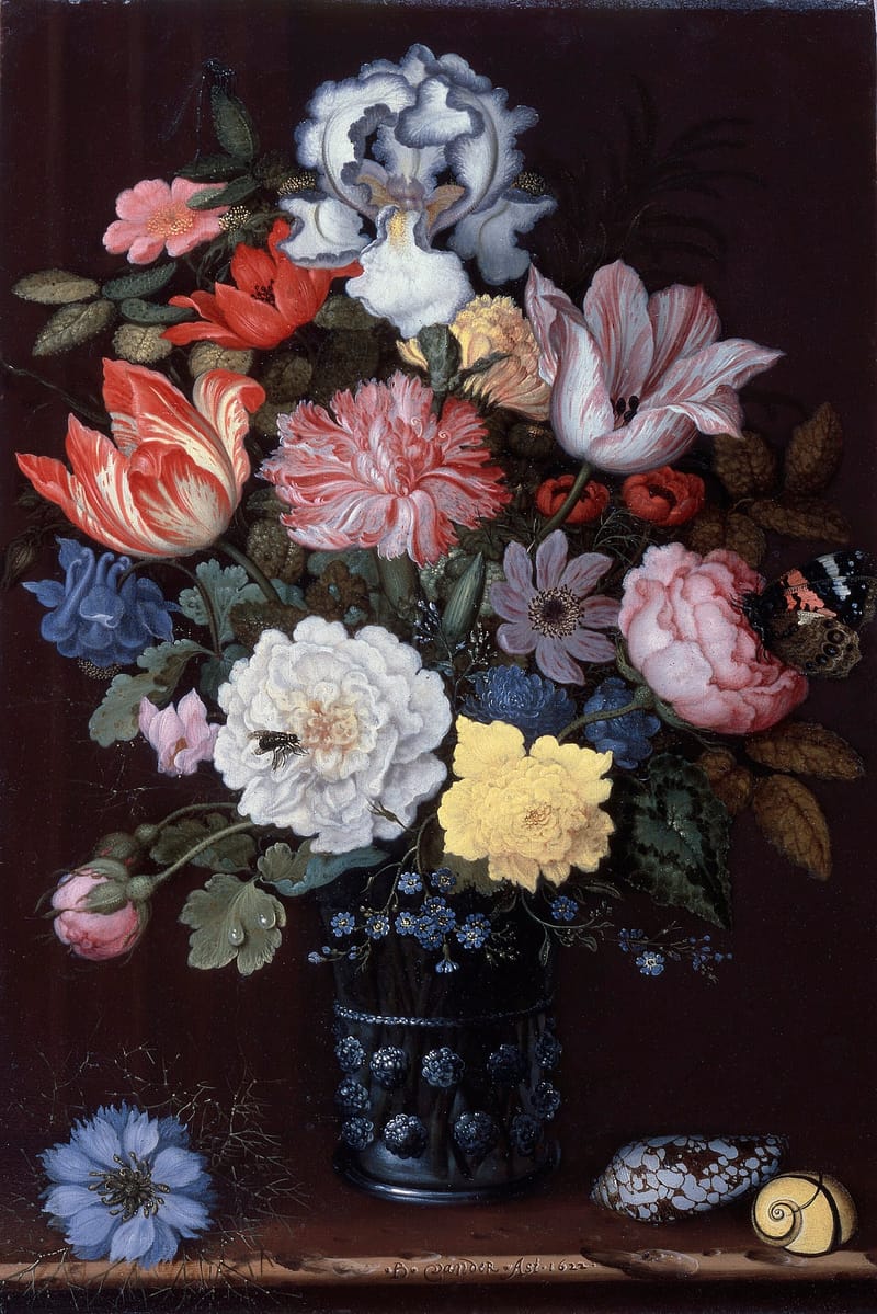 Floral Still Life with Shells jigsaw puzzle artwork