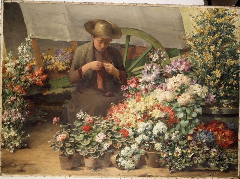 Flower Stall jigsaw puzzle artwork