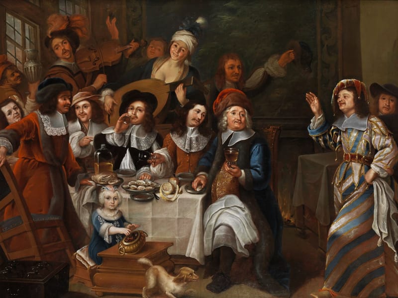 Gesellschaftsbild Haarlem 17Jh jigsaw puzzle artwork