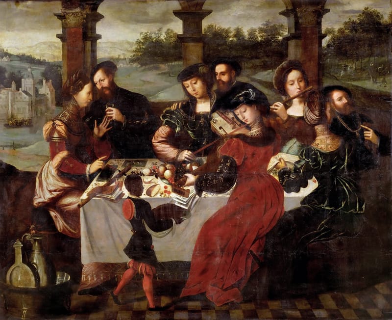 Le concert apres le repas (Louvre) jigsaw puzzle artwork