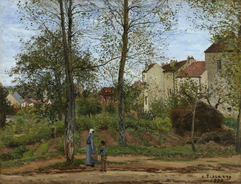 Houses at Bougival (Autumn) jigsaw puzzle artwork