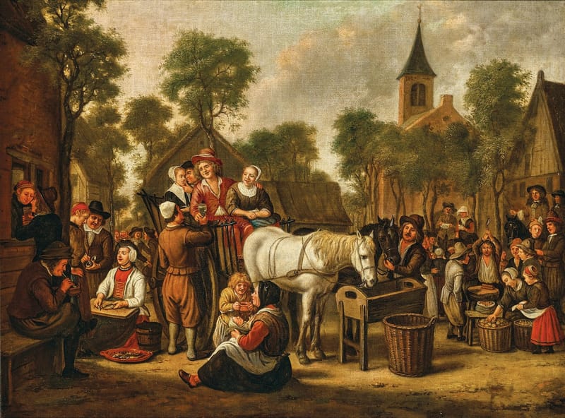 Market Scene 1650s jigsaw puzzle artwork