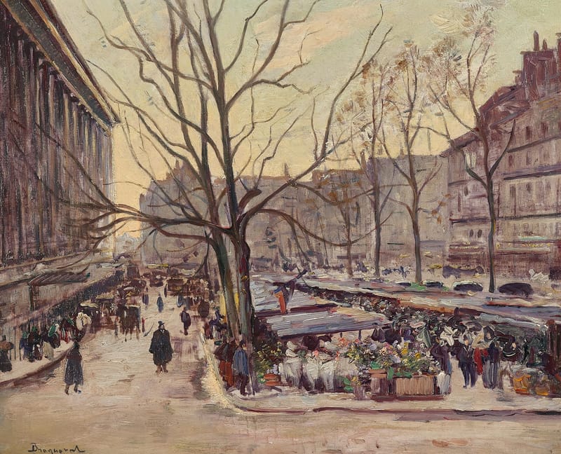 Flower Market, Paris jigsaw puzzle artwork