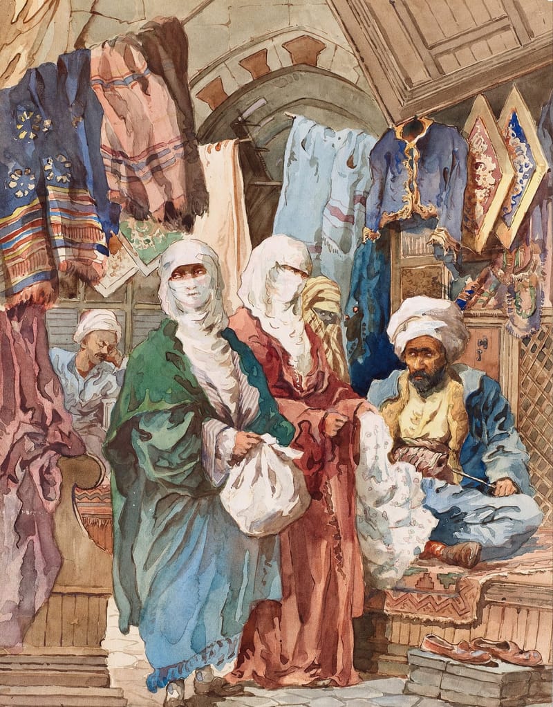 The Silk Bazaar jigsaw puzzle artwork