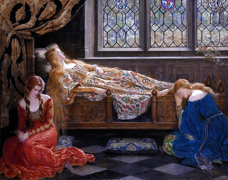 The sleeping beauty by John Collier 1 jigsaw puzzle artwork