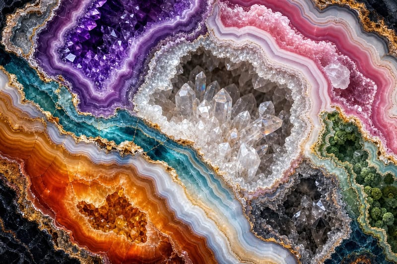 Crystal Geode Cross-Section jigsaw puzzle artwork