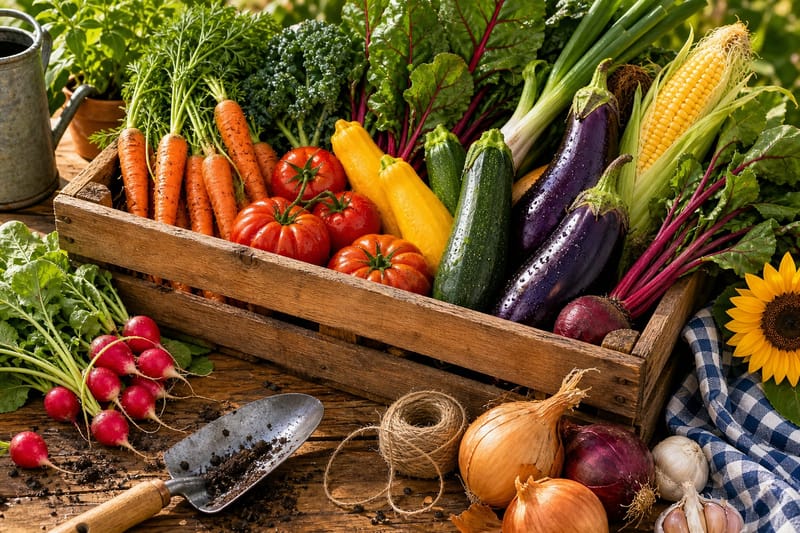 Farm-to-Table Harvest Crate jigsaw puzzle artwork