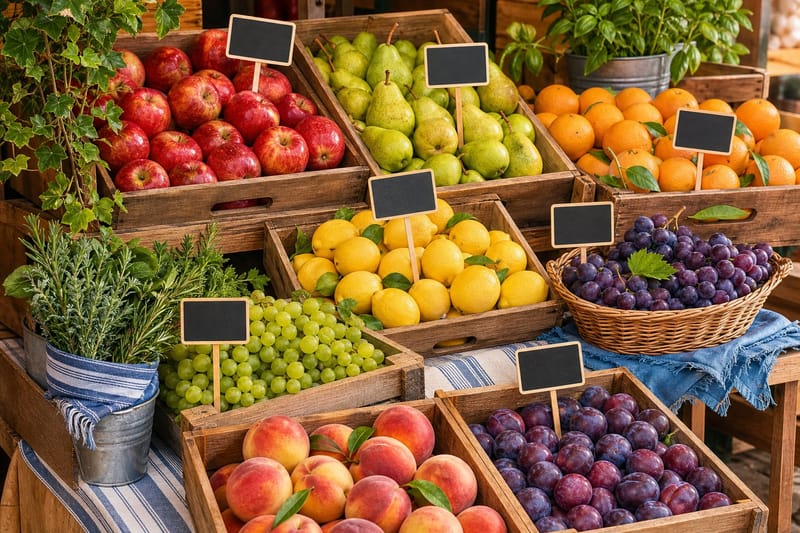 Farmers' Market Fruit Stand jigsaw puzzle artwork