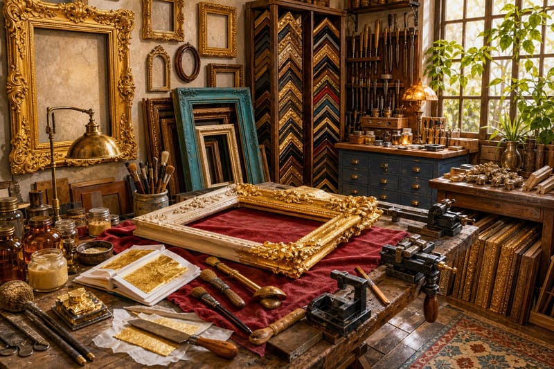 Frame Maker's Shop jigsaw puzzle artwork