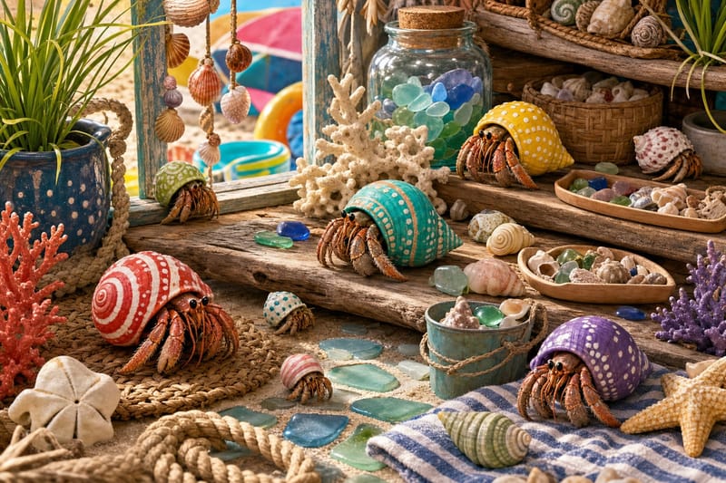 Hermit Crab Shell Shop jigsaw puzzle artwork