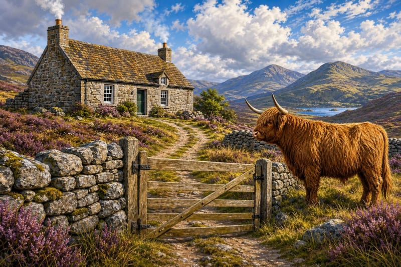 Highland Croft jigsaw puzzle artwork