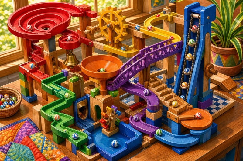 Marble Run Contraption jigsaw puzzle artwork