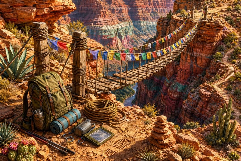 Mesa Rope Bridge jigsaw puzzle artwork