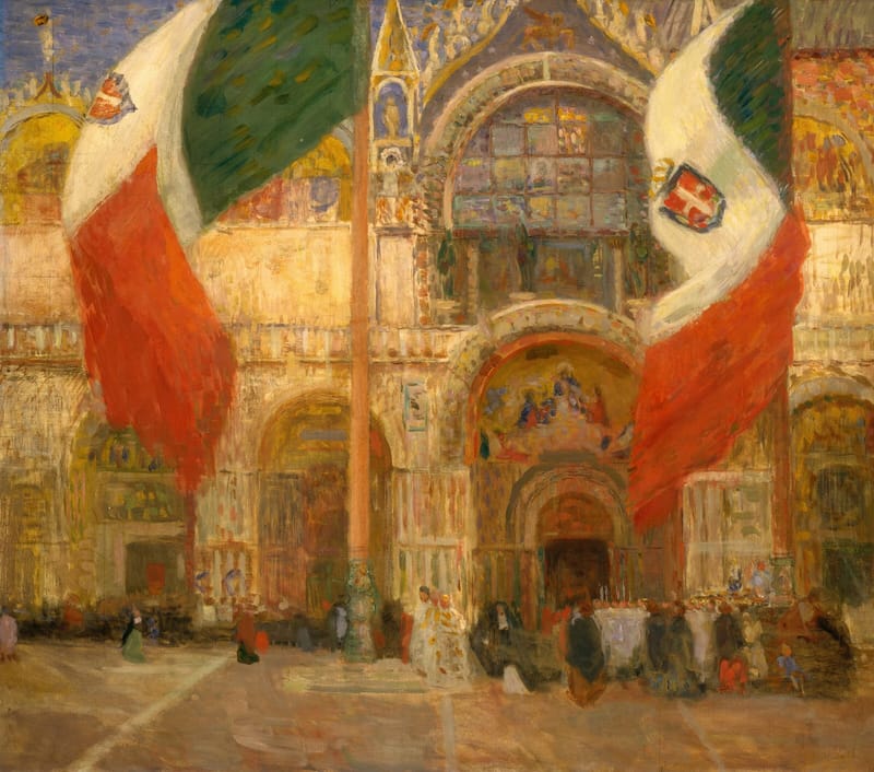 The Flags, Saint Mark's, Venice - Fête Day jigsaw puzzle artwork