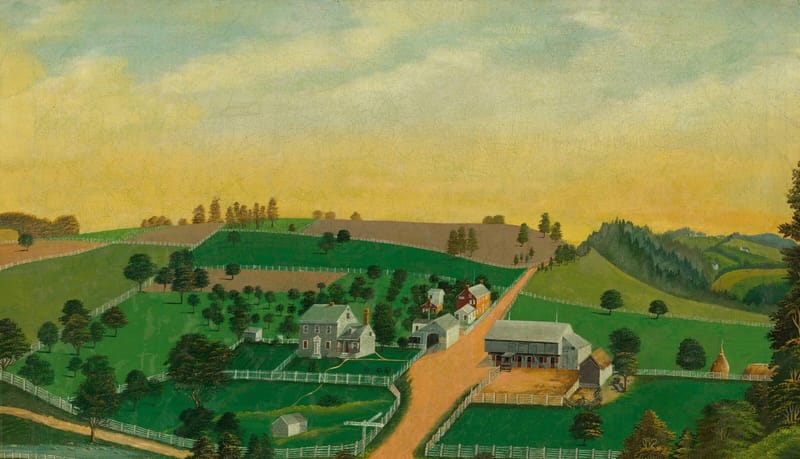 View of Benjamin Reber's Farm jigsaw puzzle artwork