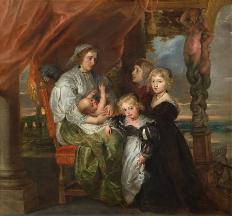 Deborah Kip and Her Children jigsaw puzzle artwork