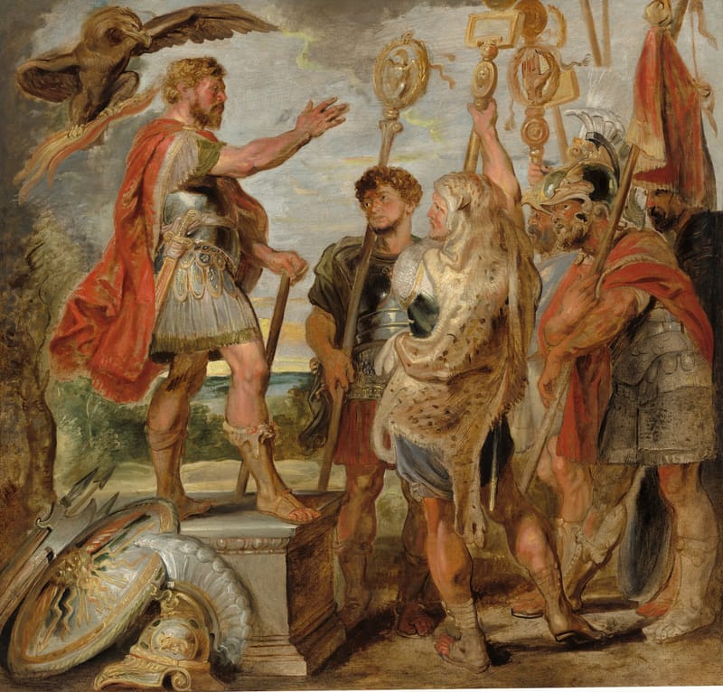 Decius Mus Addressing the Legions jigsaw puzzle artwork