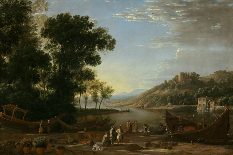 Landscape with Merchants jigsaw puzzle artwork