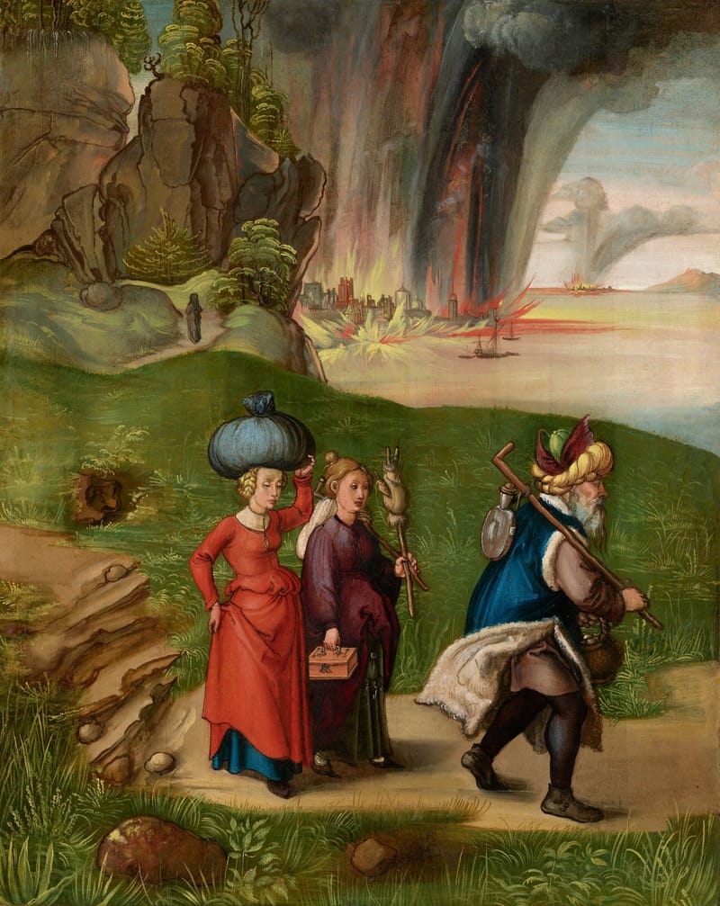 Lot and His Daughters [reverse] jigsaw puzzle artwork