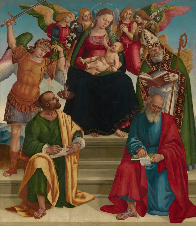 Madonna and Child with Saints and Angels jigsaw puzzle artwork