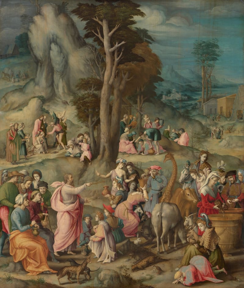 The Gathering of Manna jigsaw puzzle artwork