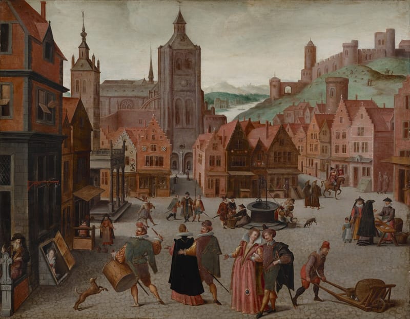 The Marketplace in Bergen op Zoom jigsaw puzzle artwork