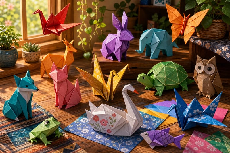 Origami Flock jigsaw puzzle artwork
