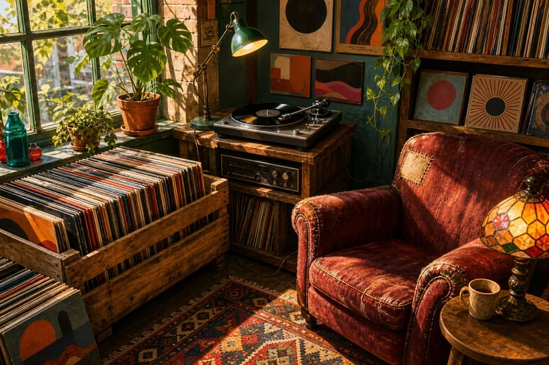 Record Shop Corner jigsaw puzzle