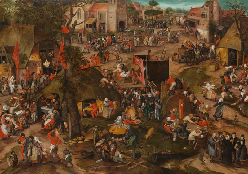 A Flemish Kermis with a Performance of a Farce jigsaw puzzle