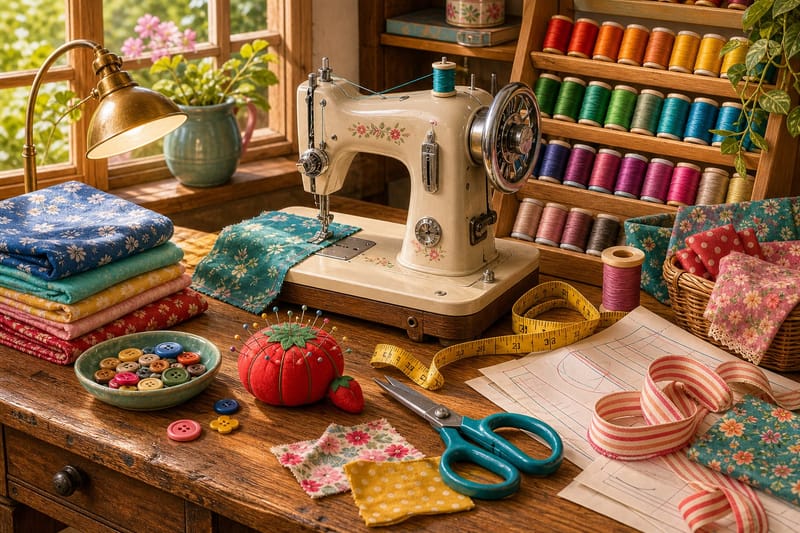 Sewing Room Table jigsaw puzzle artwork