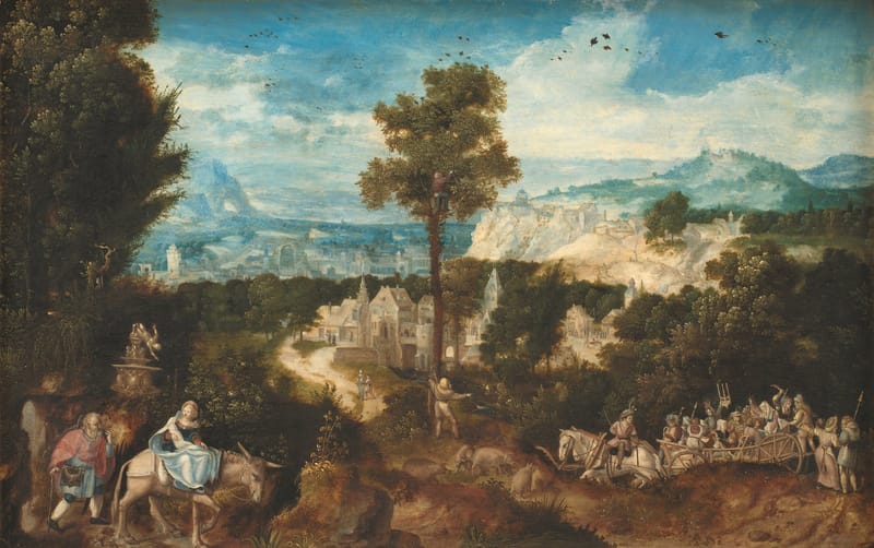 Landscape with the Flight into Egypt jigsaw puzzle artwork