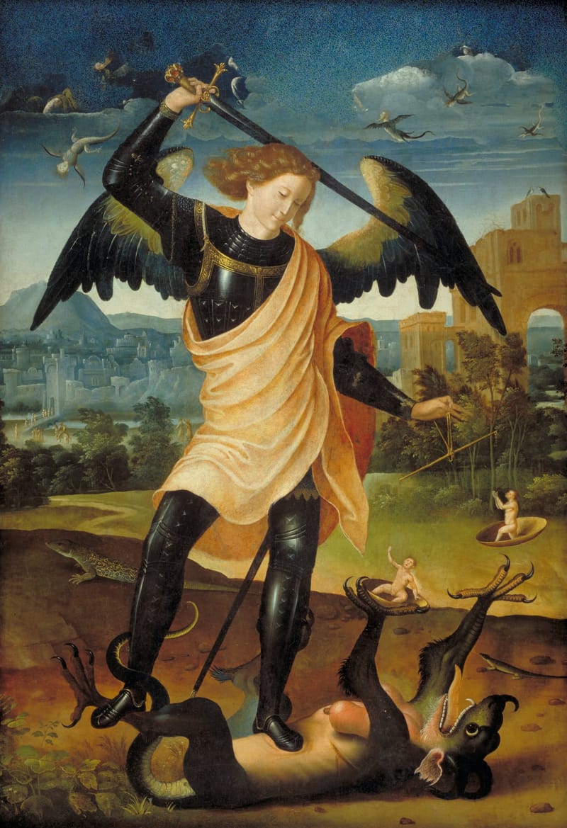 Skt. Michael med dragen jigsaw puzzle artwork
