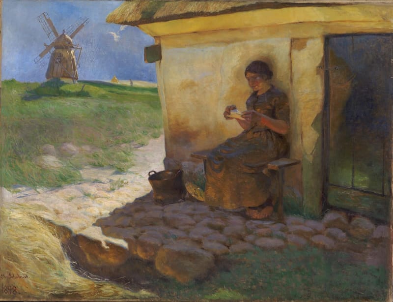 Girl Reading a Letter jigsaw puzzle artwork