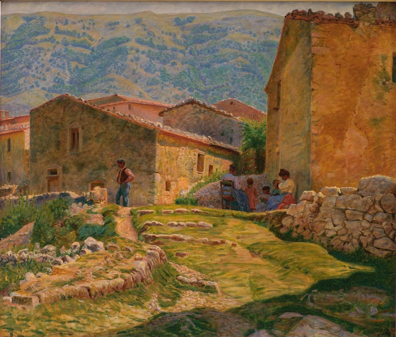 Solskinsformiddag i Civita d'Antino jigsaw puzzle artwork