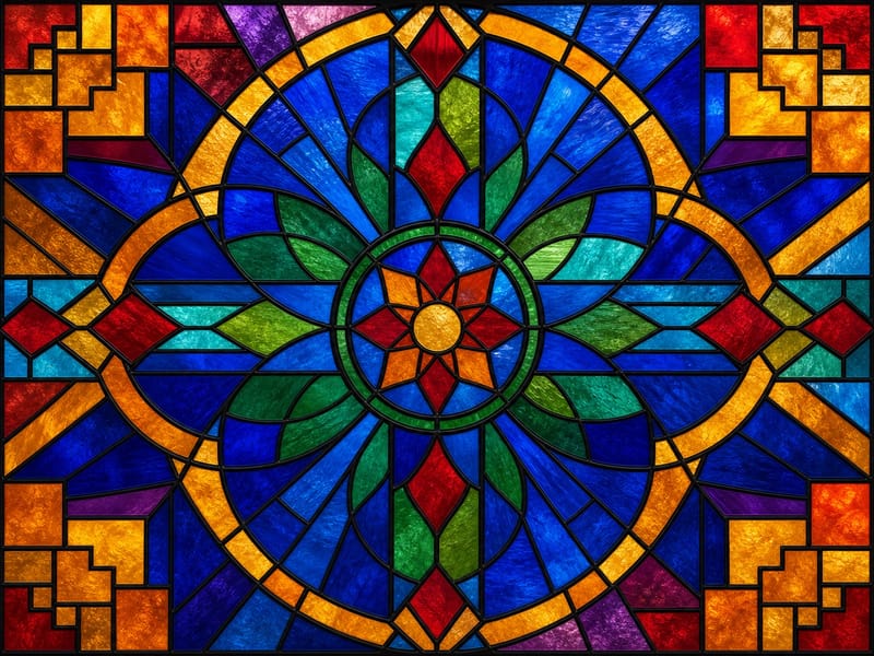 Stained Glass Fracture jigsaw puzzle